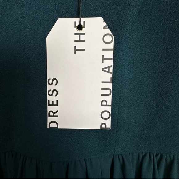 Dress The Population Alicia Dress Pine Green Size XL - Picture 8 of 11